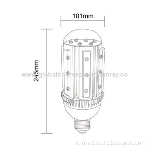 New E40 LED Bulb with 85-265V AC Input Voltage, CE and RoHS Marks, Epistar Chip